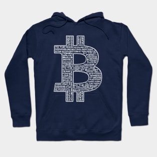 Bitcoin Design with crypto words Hoodie